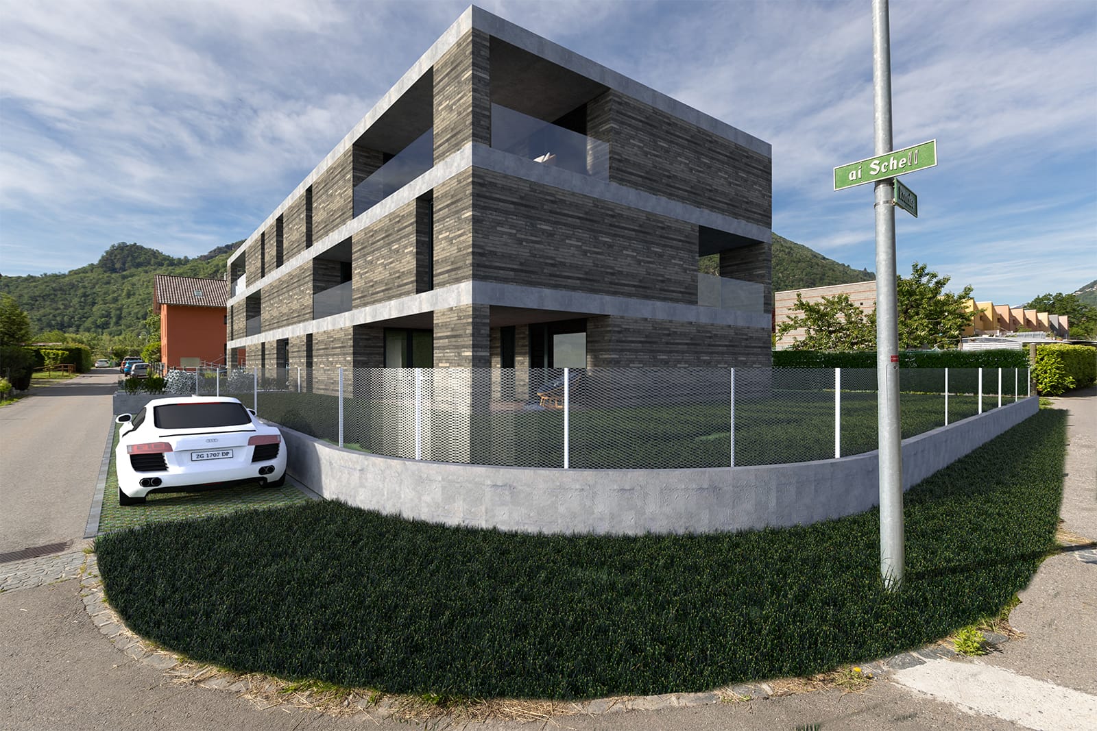 Render progetto Residenza tre terre